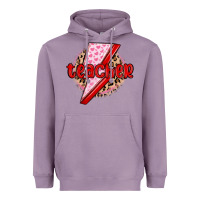 Lavender teacher lightning bolt valentines day Heavyweight Hoodie - MaliasSmallBusiness