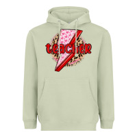Matcha teacher lightning bolt valentines day Heavyweight Hoodie - MaliasSmallBusiness