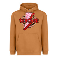 Meerkat teacher lightning bolt valentines day Heavyweight Hoodie - MaliasSmallBusiness