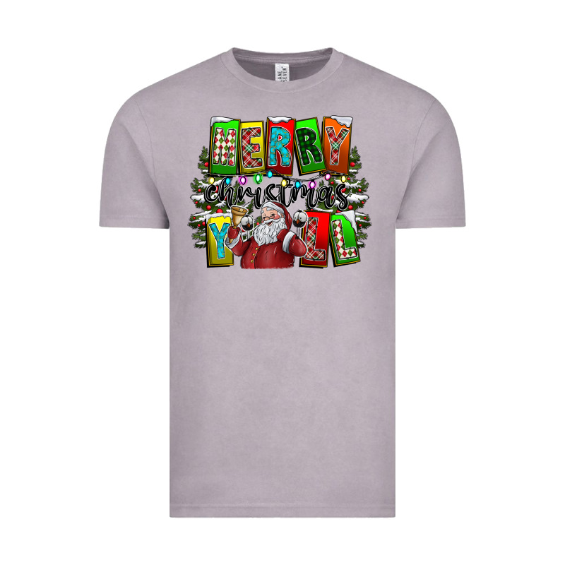 Merry Christmas Yall Vintage Tee by CowhideDigitalArt | Teevron