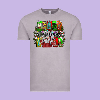 Merry Christmas Yall Vintage Tee Designed By Cowhidedigitalart
