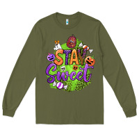 Army Green stay sweet halloween Long Sleeve Tee - BundleAndBundleShop