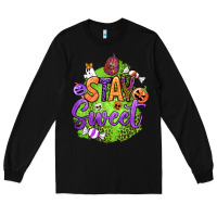 Black stay sweet halloween Long Sleeve Tee - BundleAndBundleShop