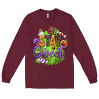 Burgundy stay sweet halloween Long Sleeve Tee - BundleAndBundleShop