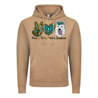 Vintage Coffee peace love white sepherd Vintage Hoodie - RanaPortraitStore