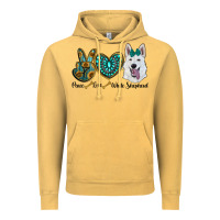 Vintage Mustard peace love white sepherd Vintage Hoodie - RanaPortraitStore