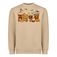 Mushroom Fall Coffee Cups Heavyweight Sweatshirt - texasbilliewilder