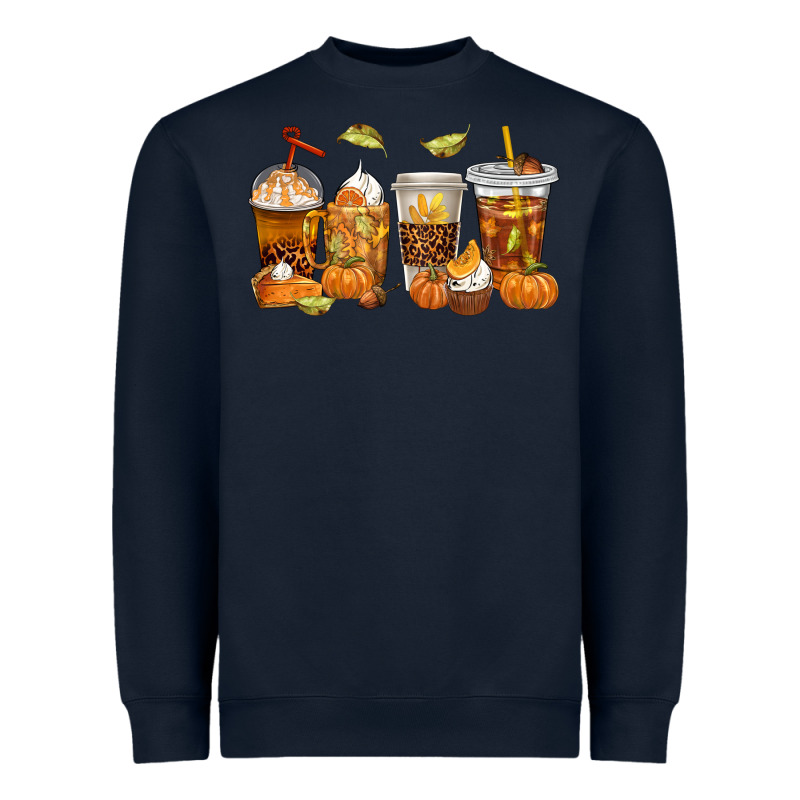 Fall Coffee Cups Heavyweight Sweatshirt by texasbilliewilder | Teevron