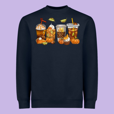Fall Coffee Cups Heavyweight Sweatshirt Designed By Texasbilliewilder