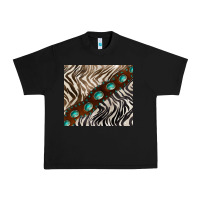 Black zebra gemstone leather Urban Heavy Tee - BarkalooDesign