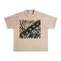 French Oak zebra gemstone leather Urban Heavy Tee - BarkalooDesign