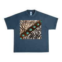 Midnight Navy zebra gemstone leather Urban Heavy Tee - BarkalooDesign