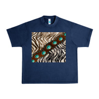 Navy zebra gemstone leather Urban Heavy Tee - BarkalooDesign