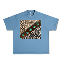 Pebble Blue zebra gemstone leather Urban Heavy Tee - BarkalooDesign