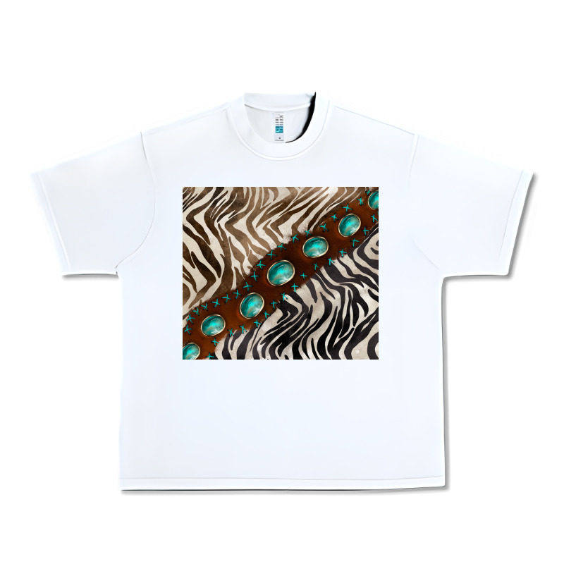 Zebra Gemstone Leather Urban Heavy Tee by BarkalooDesign | Teevron