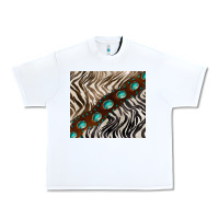 White zebra gemstone leather Urban Heavy Tee - BarkalooDesign