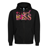 Black girl boss afro black woman Zipper Hoodie - NancyCooperArtShop