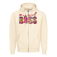 Sandshell girl boss afro black woman Zipper Hoodie - NancyCooperArtShop