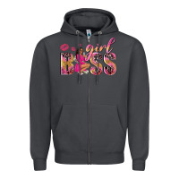 Smoke girl boss afro black woman Zipper Hoodie - NancyCooperArtShop