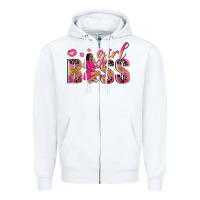 White girl boss afro black woman Zipper Hoodie - NancyCooperArtShop