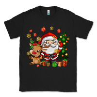 Black santa and reindeer Classic Tee - AdoDesignShop