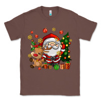 Chestnut santa and reindeer Classic Tee - AdoDesignShop