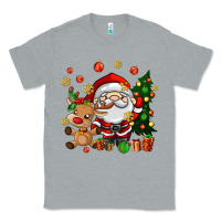 Heather Grey santa and reindeer Classic Tee - AdoDesignShop