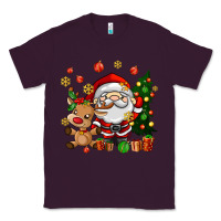 Plum santa and reindeer Classic Tee - AdoDesignShop