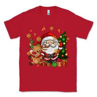 Red santa and reindeer Classic Tee - AdoDesignShop