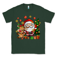 Sports Green santa and reindeer Classic Tee - AdoDesignShop