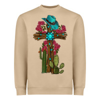 Mushroom cross gemstone cactus roses cowboy hat Heavyweight Sweatshirt - RanaPortraitStore