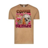 Coffee Is My Valentine Skull Vintage Tee | Teevron