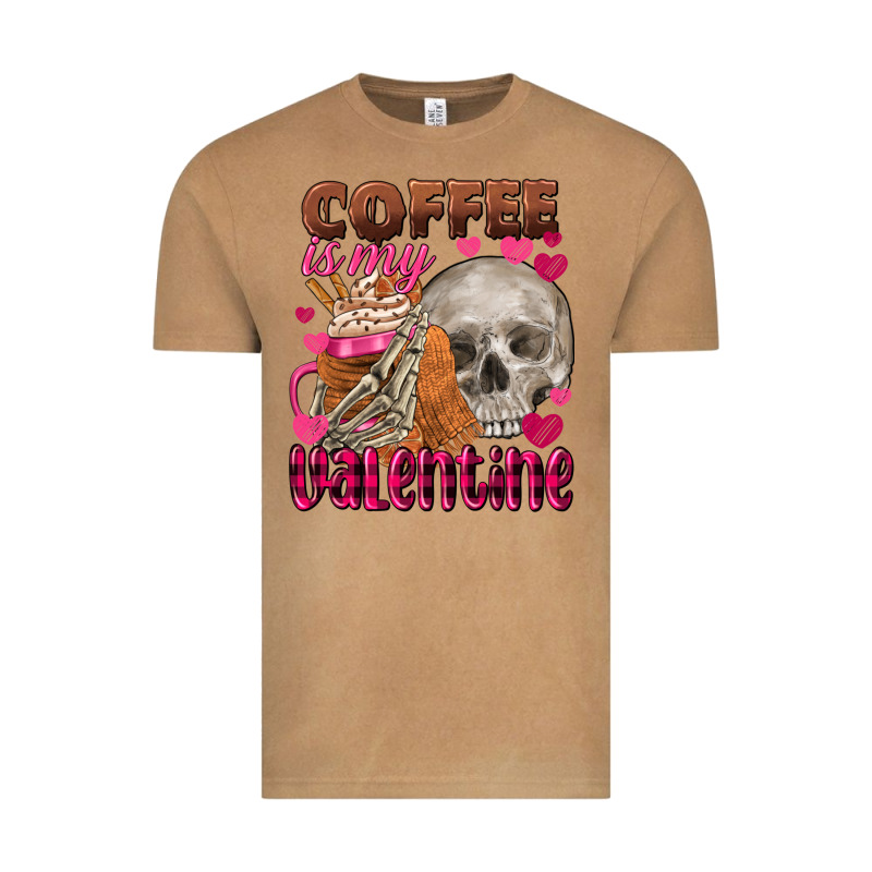 Coffee Is My Valentine Skull Vintage Tee by FaDigitalArtStudio | Teevron