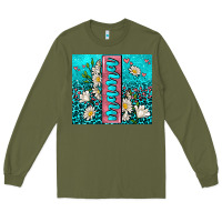 Army Green turquoise leopard mama Long Sleeve Tee - AdoDesignShop