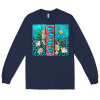 Navy turquoise leopard mama Long Sleeve Tee - AdoDesignShop