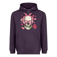 Plum valentine's day skull Heavyweight Hoodie - MaliasSmallBusiness