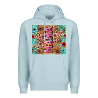 Blue Mist floral mama Premium Hoodie - LillyAllenDesigns