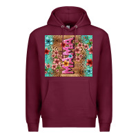 Burgundy floral mama Premium Hoodie - LillyAllenDesigns