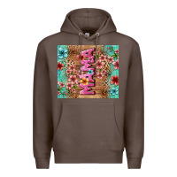 Coffee floral mama Premium Hoodie - LillyAllenDesigns