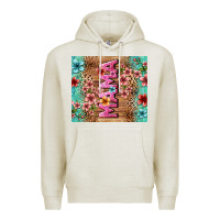 Oatmeal Heather floral mama Premium Hoodie - LillyAllenDesigns