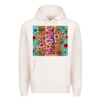 Pale Pink floral mama Premium Hoodie - LillyAllenDesigns