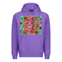 Purple floral mama Premium Hoodie - LillyAllenDesigns