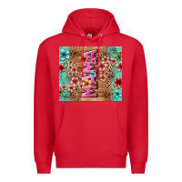 Red floral mama Premium Hoodie - LillyAllenDesigns