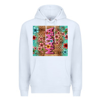 White floral mama Premium Hoodie - LillyAllenDesigns