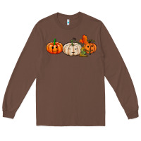 Chestnut pumpkins face Long Sleeve Tee - AdoDesignShop