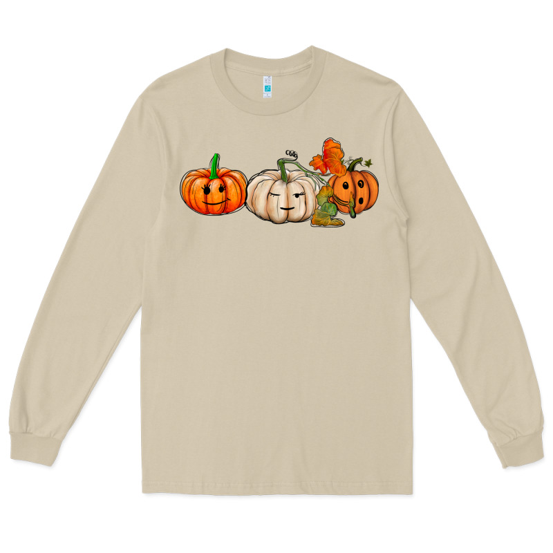 Pumpkins Face Long Sleeve Tee by AdoDesignShop | Teevron