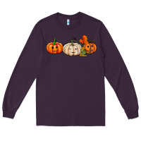 Plum pumpkins face Long Sleeve Tee - AdoDesignShop