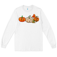 White pumpkins face Long Sleeve Tee - AdoDesignShop