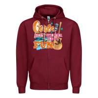 Burgundy girls just wanna have fun Zipper Hoodie - NancyCooperArtShop