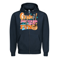 Navy girls just wanna have fun Zipper Hoodie - NancyCooperArtShop